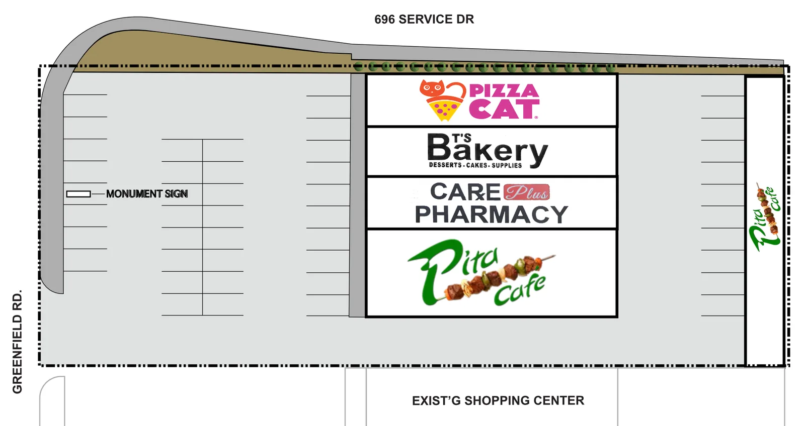 696 & Greenfield site plan