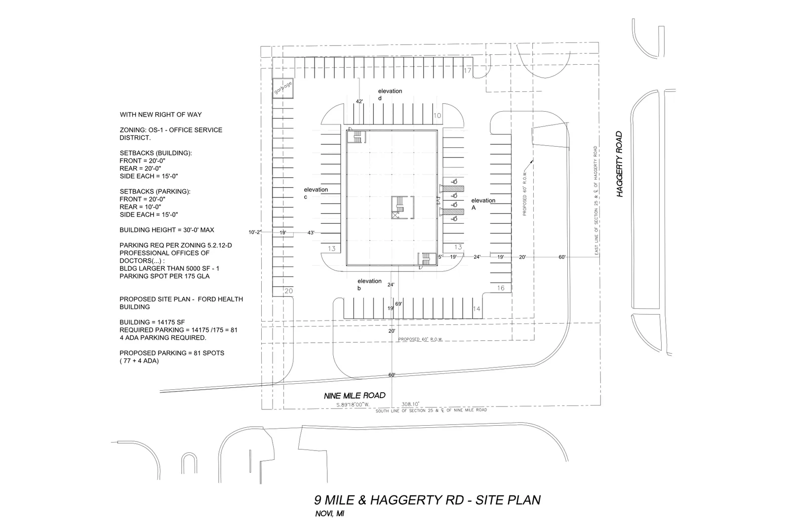 9 Mile & Haggerty Rd plan drawings