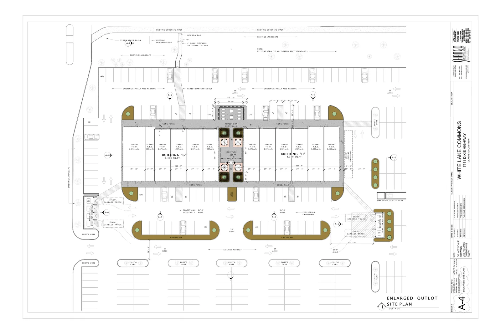 White Lake Commons Outlots plan drawings