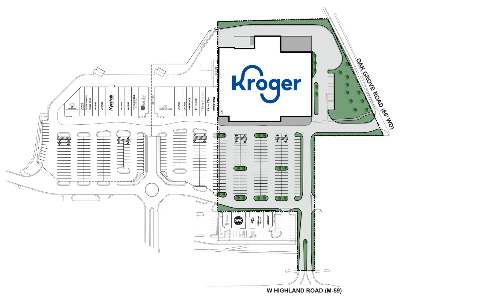 Kroger at Crossroads Town Center site plan