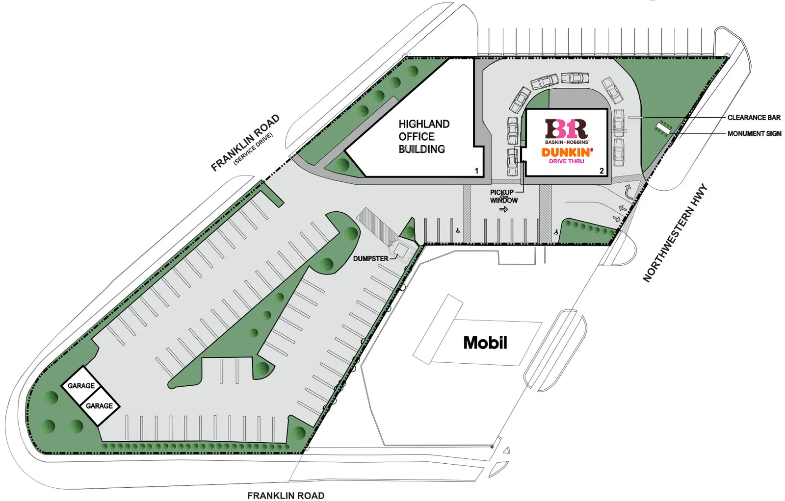 Highland Building site plan