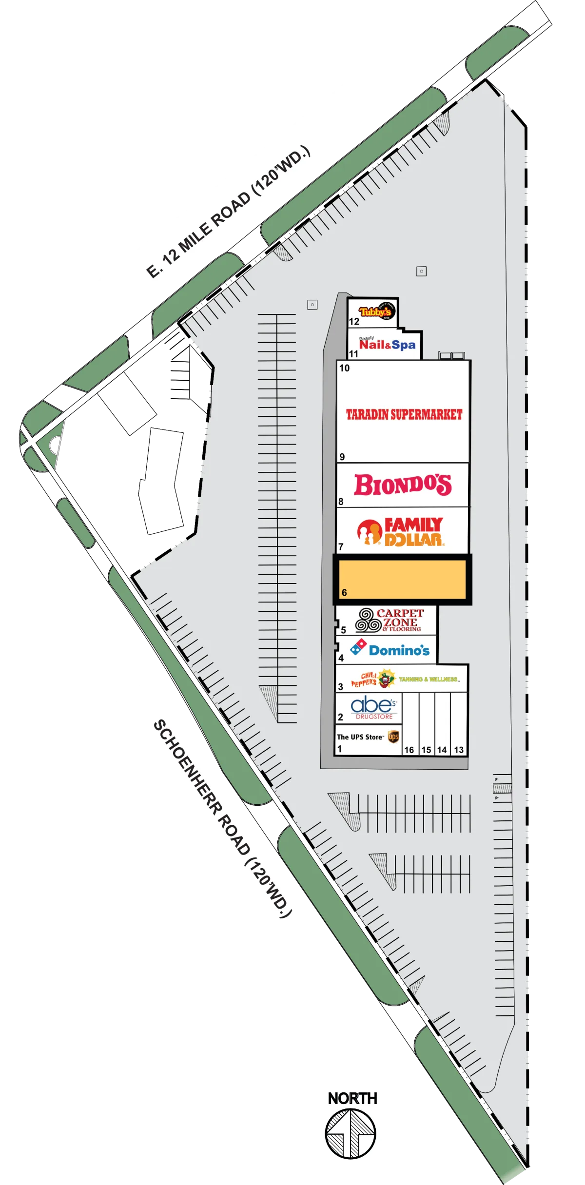 Pickwick Shopping Center site plan
