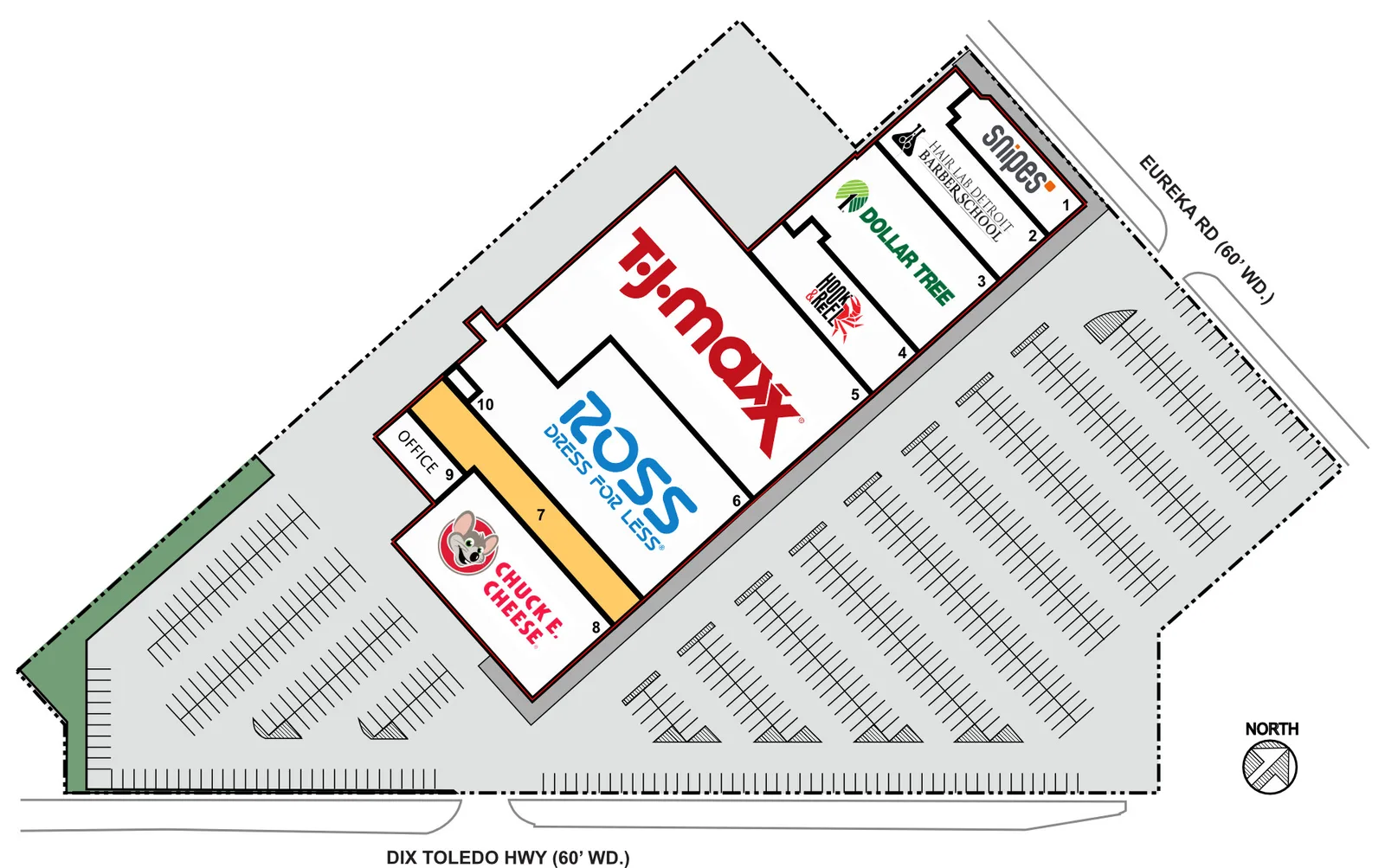 Dix-Toledo Shopping Center site plan