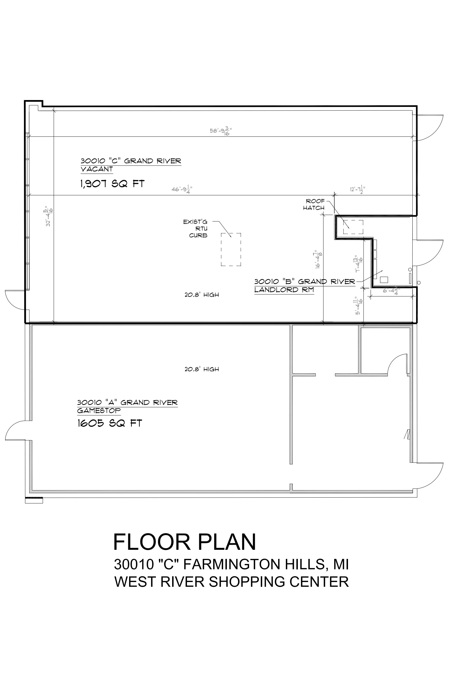 West River Shopping Center, 30010 Suite C floor plan